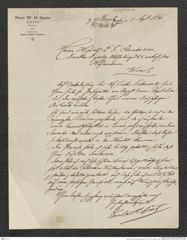 Nachlass Franz Steindachner, Brief von Paul W. H. Spatz an Franz Steindachner (05.09.1896), Inv.Nr. 501.01, Seite 1